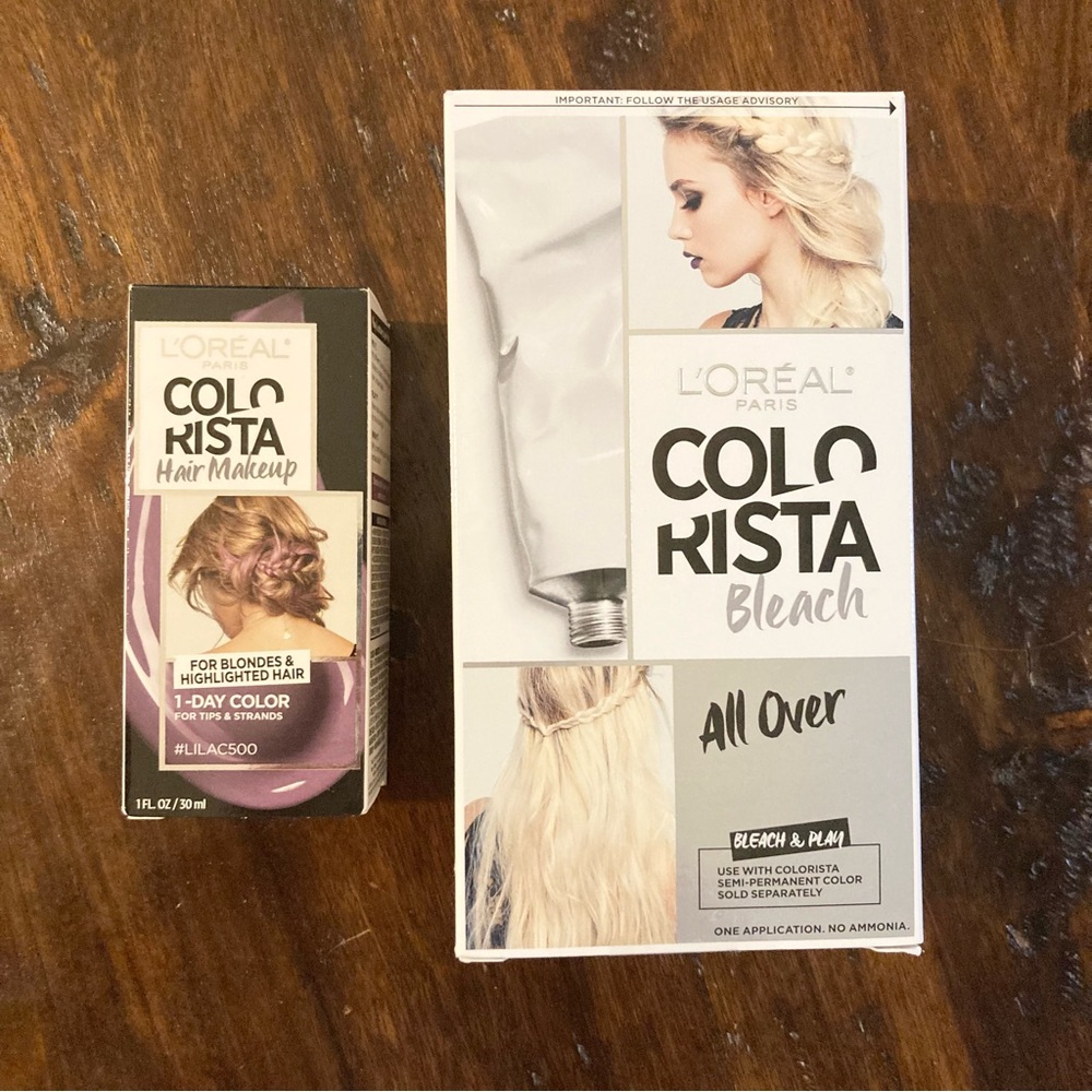 NWT. L’Oréal Colorista Purple Hair Makeup and Blond Color Bleach